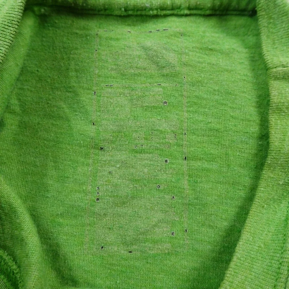 North Face Shirt Mens M Green Spellout Logo Short Sleeve‎ Outdoor Casual Hiking